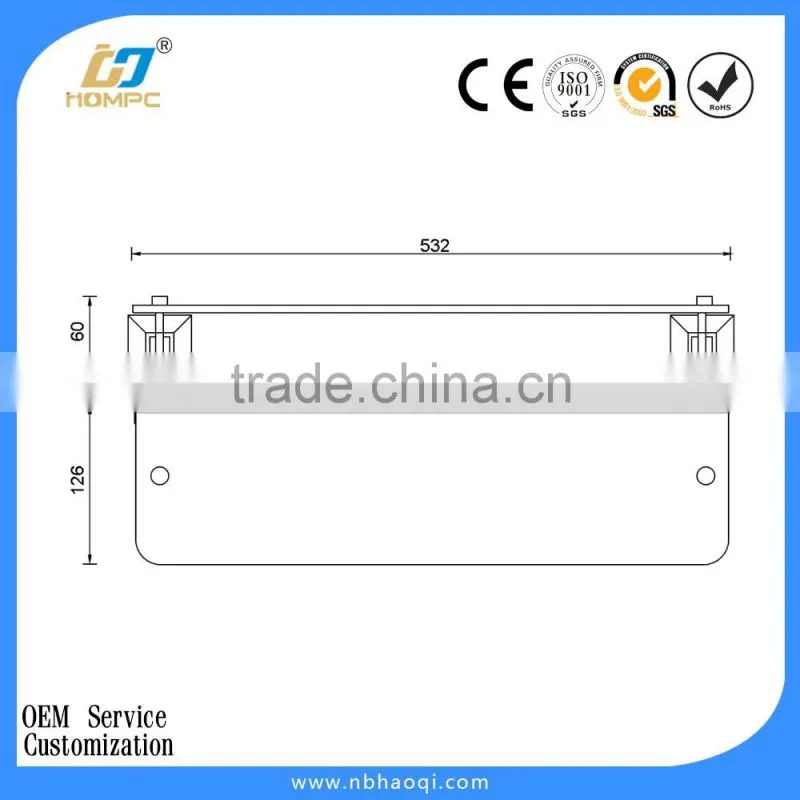 wall mounted high quality glass bathroom corner shelf