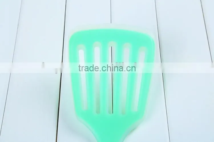 Square silicone shovel with stainless stick handle