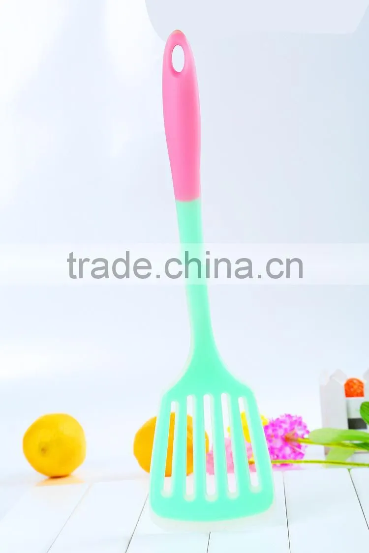Square silicone shovel with stainless stick handle