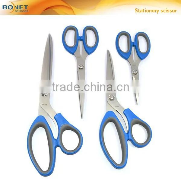 S14005/S14006/S14019 LFGB certificated 7'' 8'' 9" top grade high quality blue titanium sharp cut cloth tailor scissors