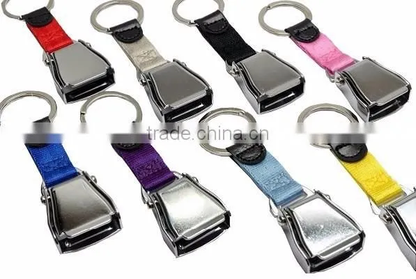 Custom Logo Mini Aircraft Buckle Seatbelt Keychain fo Police Air Marshal