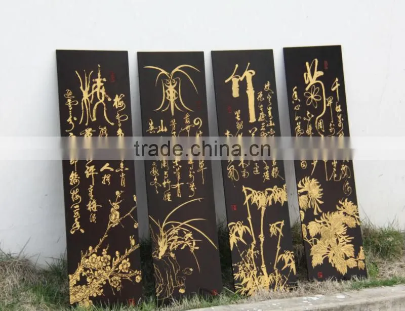 wooden carving wall panel / laser engraving