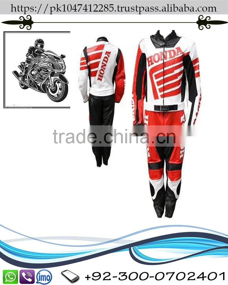 LEATHER SUIT MOTORCYCLE SUIT RACING MOTORBIKE JACKET TROUSER SUIT