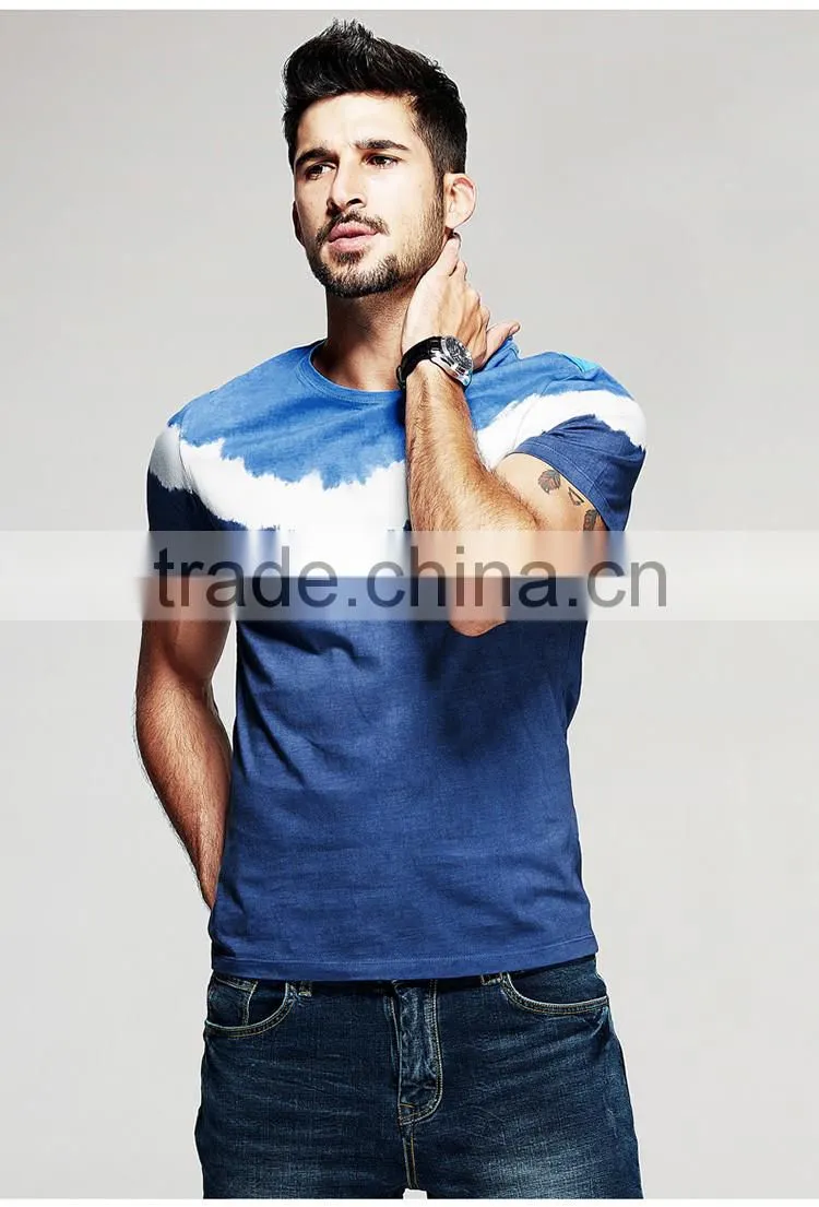 Men's Tie Dye T-shirt, cotton jesery T-shirt, customized logo t-shirt
