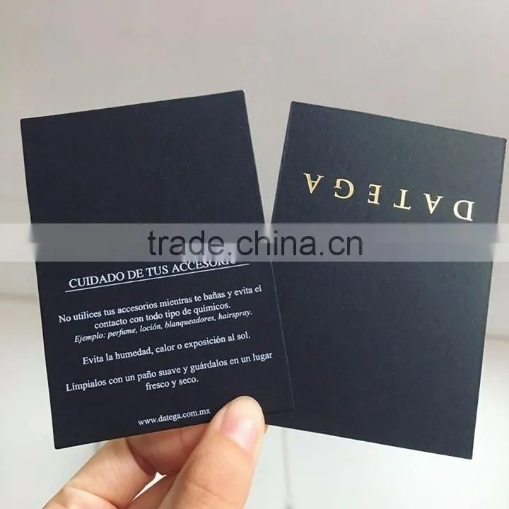 2017 Factory direct wholesale custom hair extension paper hang tags
