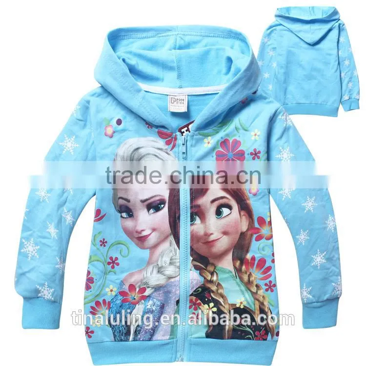 Fashion children clothing new arrival girls and boys hoodies with zipper sweatshirts