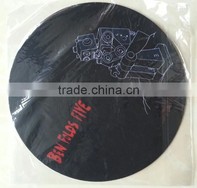 round custom felt mat
