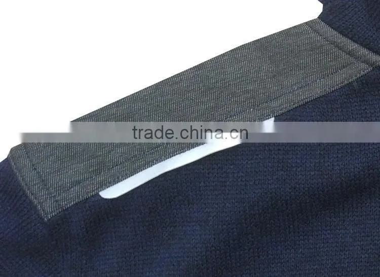 Hot sales 1/4 zipper mens weaving wear hiking knitted bomber jacket