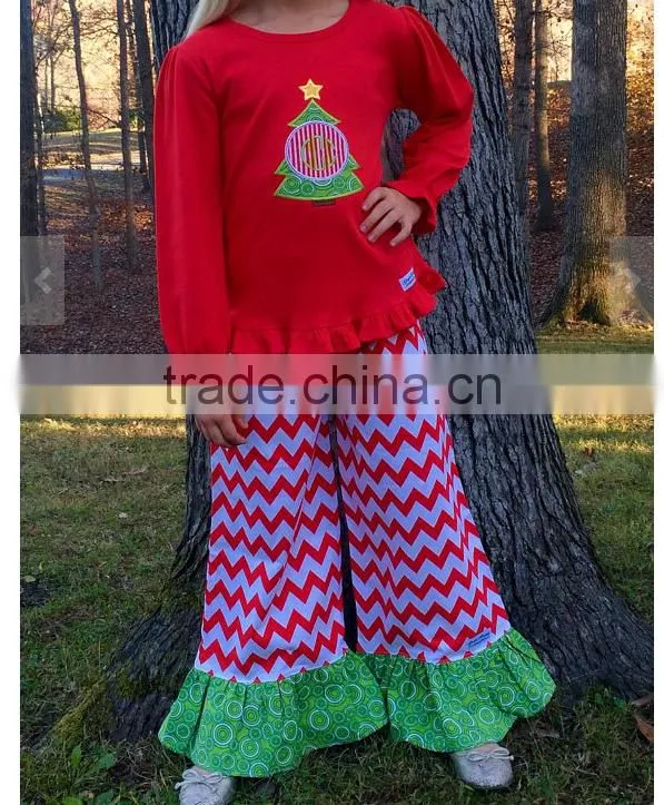 Yiwu factory prices are wholesale manufactures children clothes girl fashion Personalized Christmas outfit