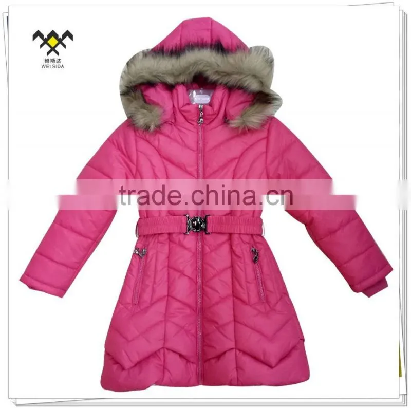 Fujian shishi factory unique girl long winter coats
