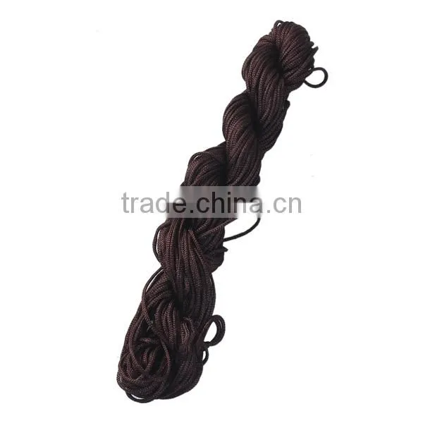 Polyester Jewelry Thread Cord Dark Coffee 1mm Beading Cord
