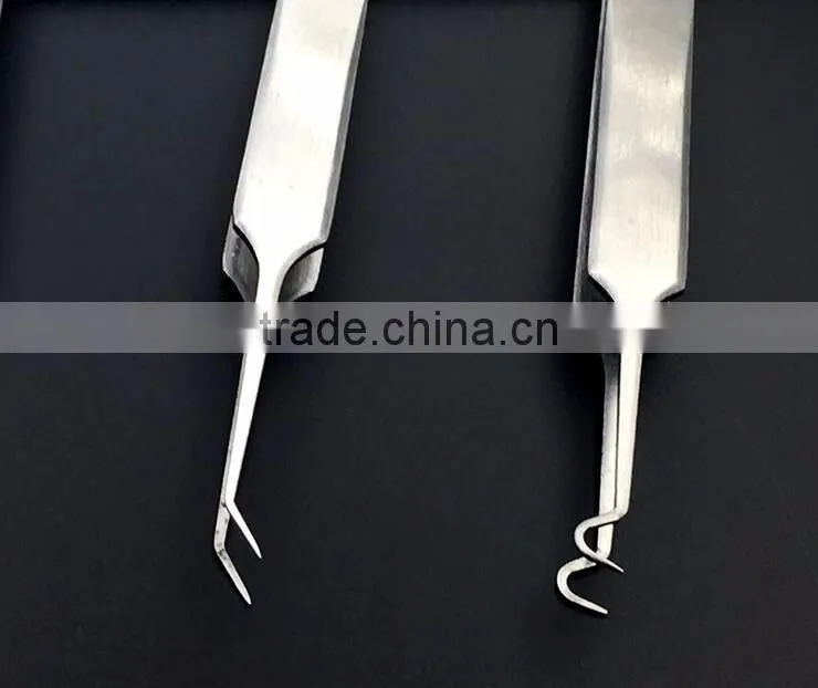Curved acne clip tweezer extractor needle blackhead Comedones Whitehead remover