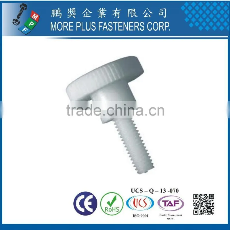 Made in Taiwan Nylon Plastic Knurled Thumb Screw