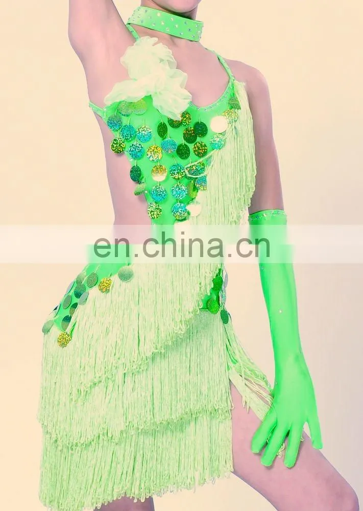 2015 ANNA SHI beautiful Style Of Latin Skirt With Rhin Stone