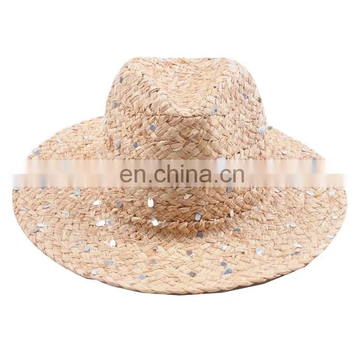 Wholesale unisex fashion design supreme summer raffia panama straw boater hat
