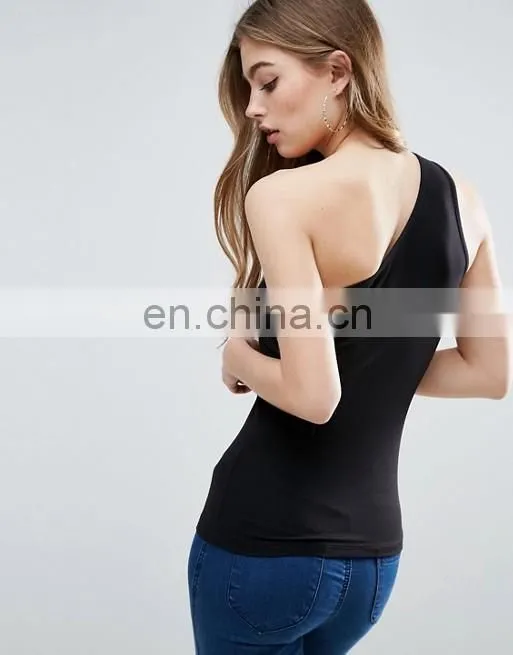 2017 Newest Design Sleeveless One Shoulder Top