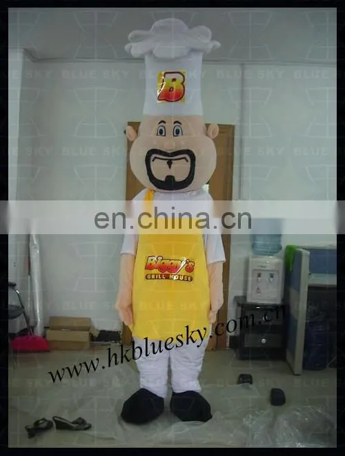 good quality commis chef mascot costume