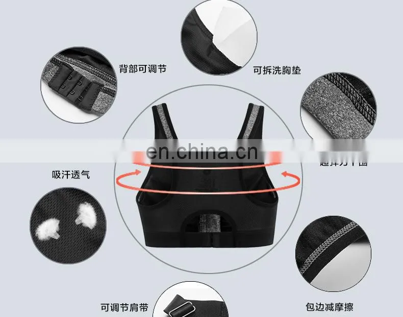 Sports Bra Women Fitness Yoga Padded Push Up Breathable Gym Bra#1102