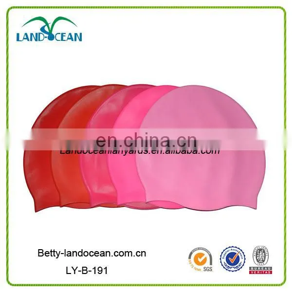 Customized round silicone swimming caps for long hair