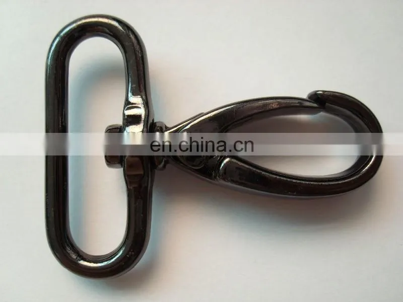 Custom logo/size/color metal snap hook gold snap metal keychain