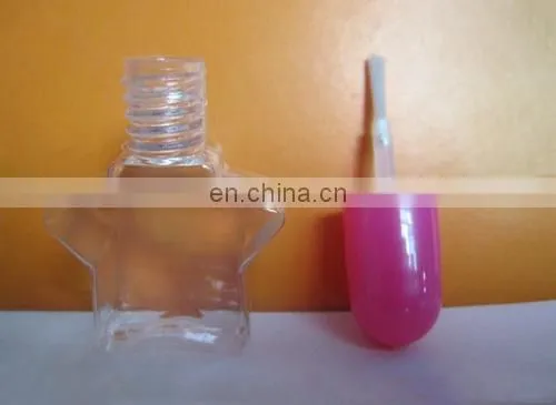 5ml plastic five star empty nail polish bottles for children use