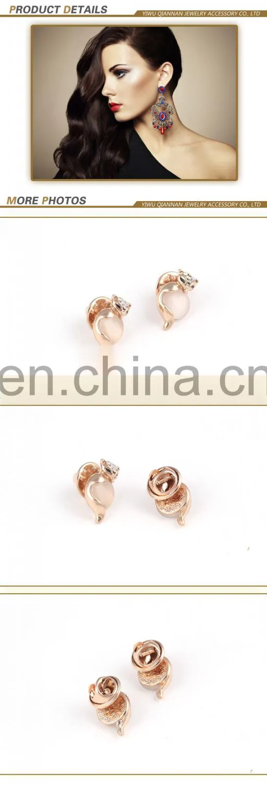 High quality crystal buttons beautiful rhinestone pins animal shape cute fox light pink