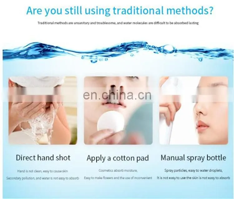 High Quality 5 in 1 Rechargeable Fashionable Handy Mist Sprayer Moisturizer Nano Ionic Facial Steamer