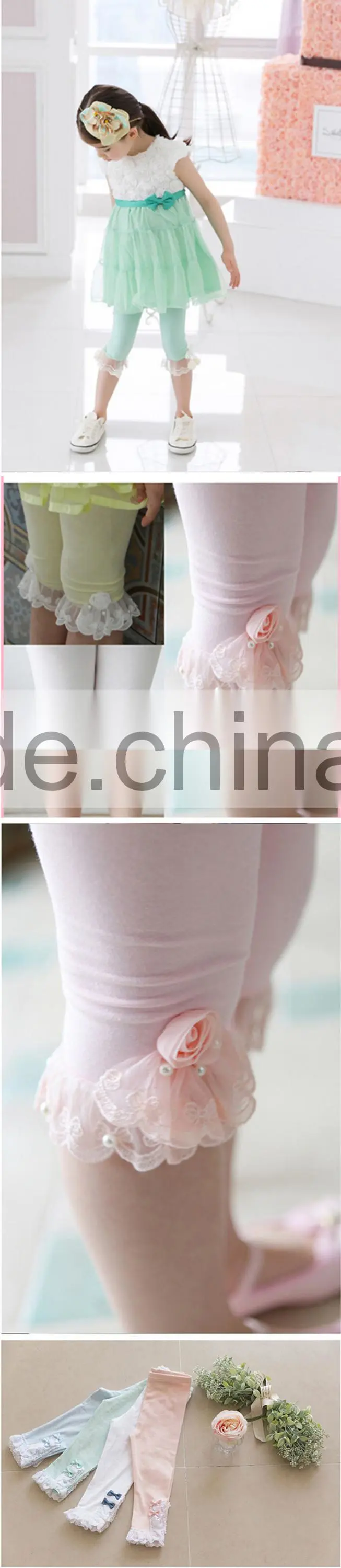 Custom Logo Wholesale Baby Leggings Beautiful Baby Girl Leggings
