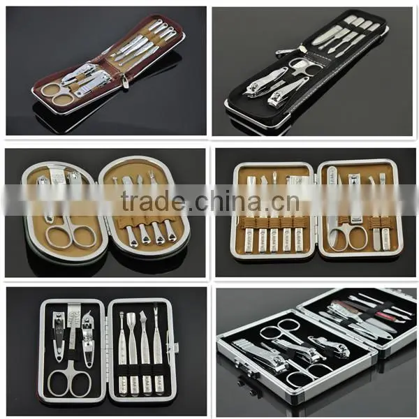 luxury promotional leather boxed gift set with pedicure set