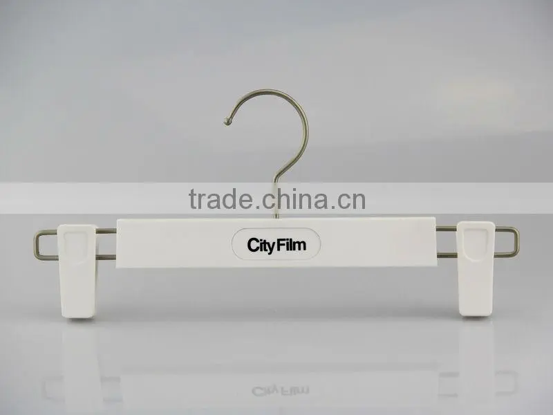soft finish White plastic clothing hanger sets for top and bottom clothes