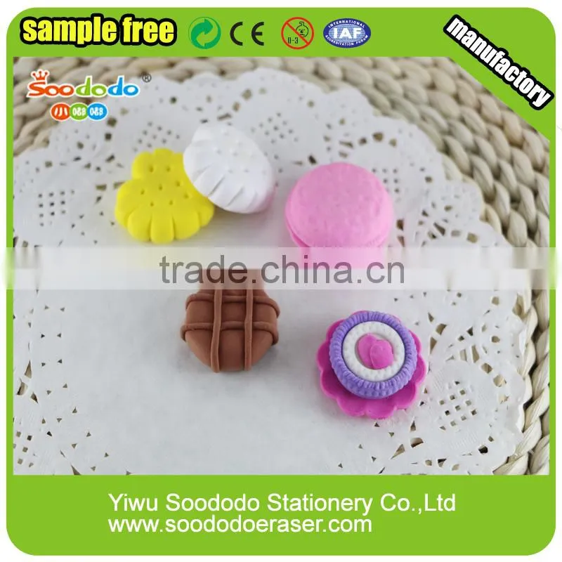 3D Bread Cake Shape Eraser For Kids