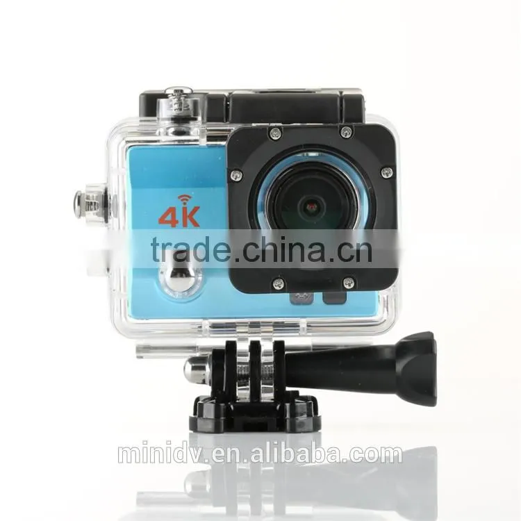2.0inch lcd 30 meters waterproof wifi sport camera 4k ultra hd 15fps with 170 degree wide shoot angle, 2.7k@30fps & 1080p@60fps