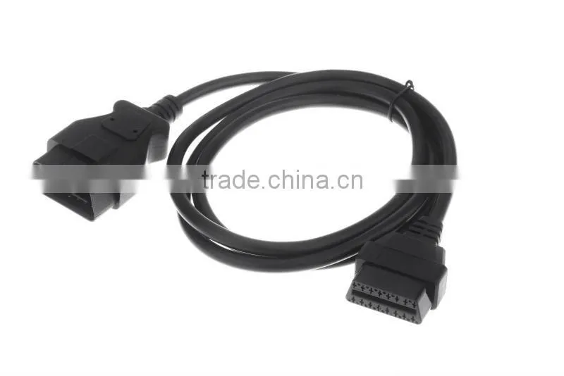High quality ! ELM327 OBD2 1.5 meters length 16 pin OBDII male to female extension cable