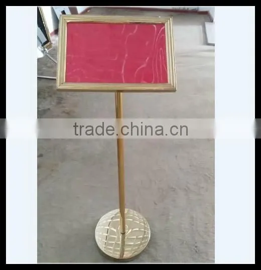 Retactable Silver stainless steels sign display stand-floor stand-manu sign board
