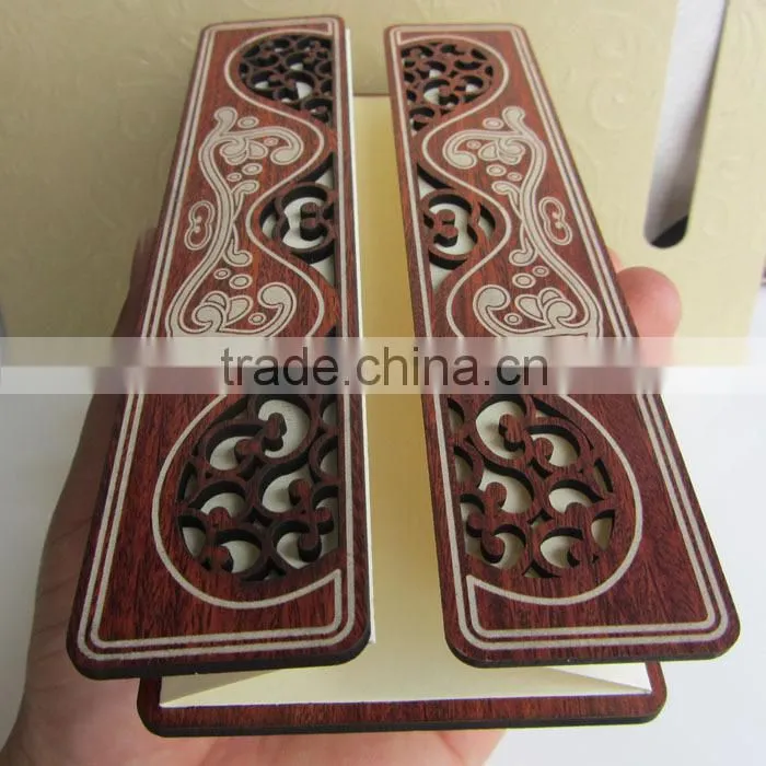 New Item Fancy Indian Wooden Wedding Invitation Cards