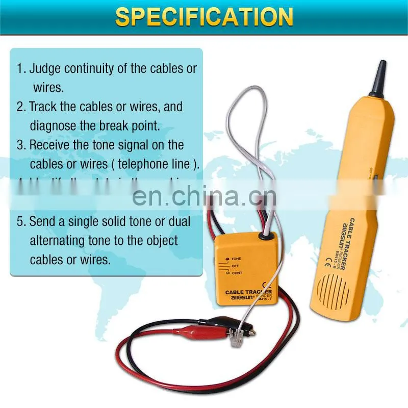 all-sun EM415 Telephone Network Phone Cable Wire Tracker Phone Generator Tester Diagnose Tone Networking Tools
