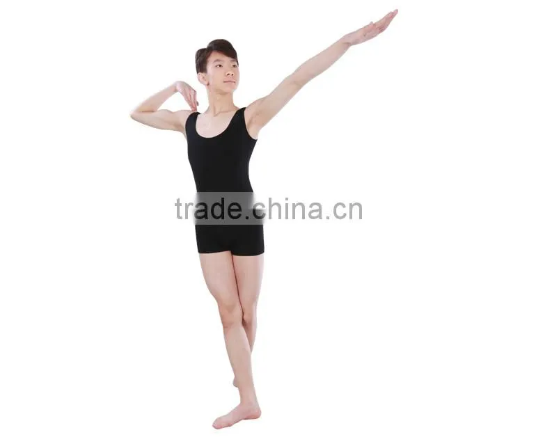 Men's Shorty Unitard, Boy's Leotard with Shorts, Men's Gymnastics Leotard