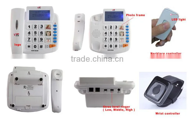 telefon fixed telephone sos emergency telephone for senior sos emergency telephone with watch controller