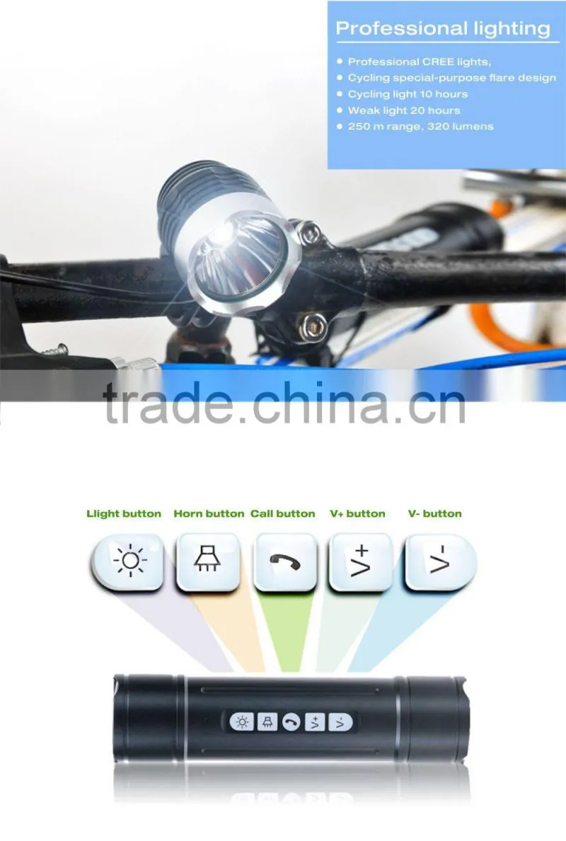 CE ROHS FCC torch bluetooth speaker power bank 5200mah