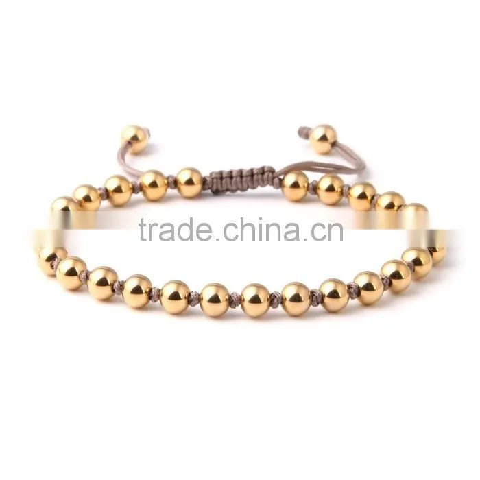 2016 Handmade Newest Designs Rose Gold Beads Bracelets With Buddha Head Beads For Men