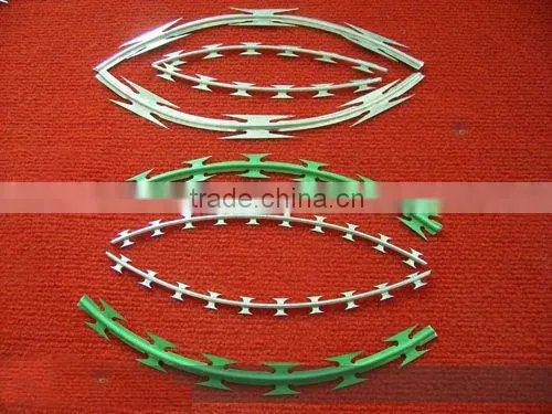 Plastic 450mm coil diameter anti-corrosion razor wire