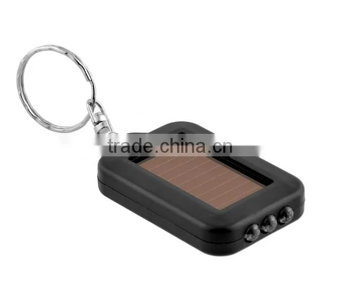 2016 New Mini Portable Solar Power LED Light Key Chain Rechargeable Energy Key Chain