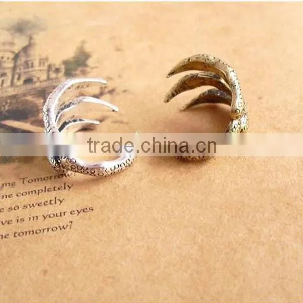 New Design Fashionable Hot Selling Punk Ring Jewelry Metal Eagle Claws Rings