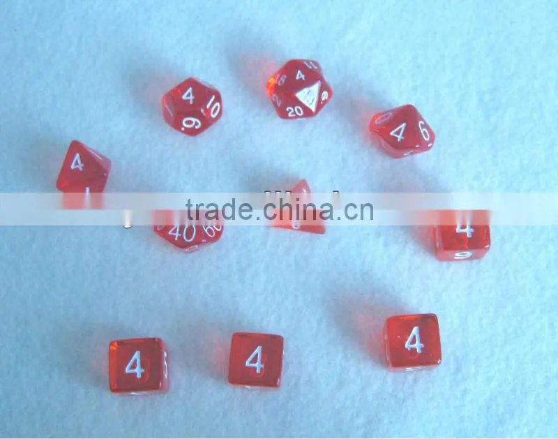 4,6,8,10,12,20-sided dice