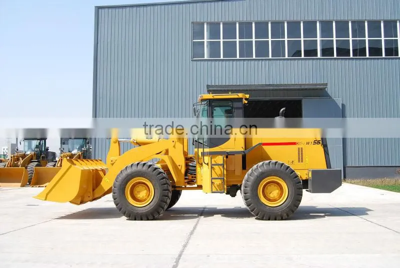 5ton wheel loader 4WD with CUMMINS ENGINE 215hp,joy stick,cabin with A/C,CE,CAT prove