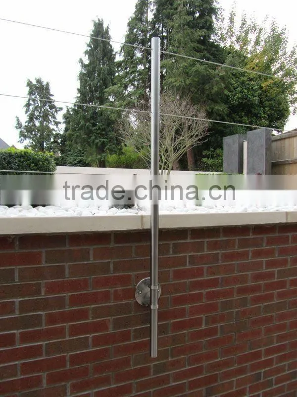 Stainless Steel Rectangular Balustrade Circular Wall Bracket for tubular handrail