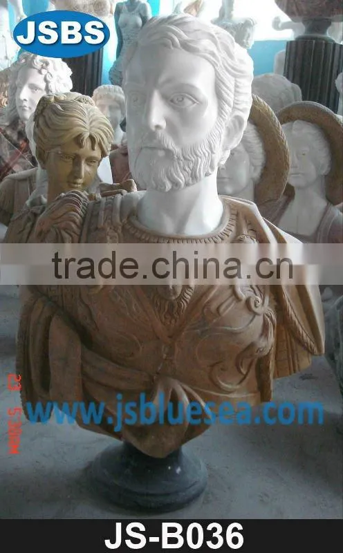 antique stone head statue