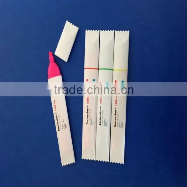 novelty designed promotional office sets fluorescent color highlighter marker pen