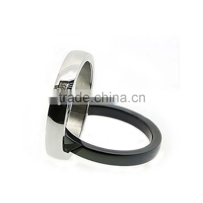 Stainless Steel Zircon Diamond Two In One Buckle Rings