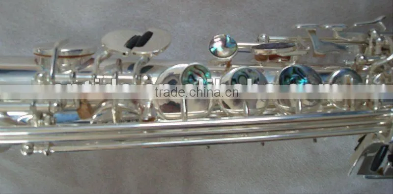High grade soprano saxophone, silver plated